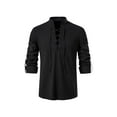 thumbnail image 1 of LYHaoo Toddler Boys Medieval Shirt Renaissan Lace Up Halloween Scottish Jacobite Classical Tops Summer Basic Sizes 16-18 Years Black, 1 of 6