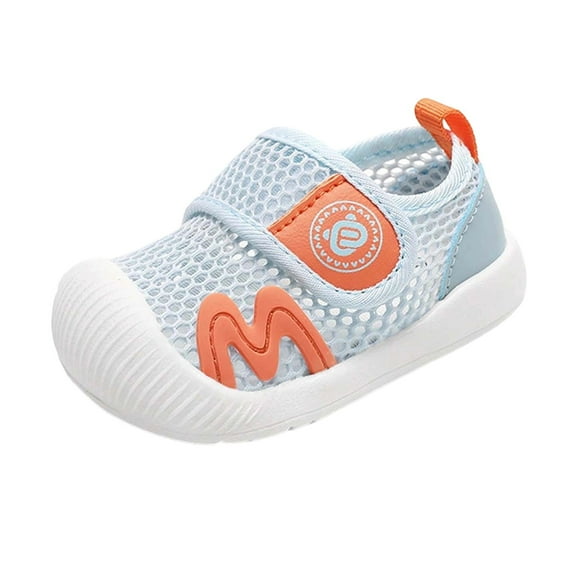 LYHaoo Toddler Boys' Shoes Summer Mesh Shoes Infant Shoes Soft Bottom Mesh Breathable Sandals For Boys 1 4 Years Sizes 5 Blue(Toddler)