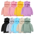 thumbnail image 1 of LYHaoo Toddler Boys and Girls Hoodie Sweatshirt Cute Ear Pullovers Tops Side Split,9-12 Months, 1 of 4