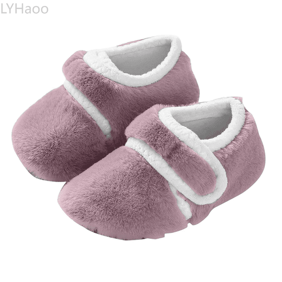 LYHaoo Toddler Girls Athletic Sneakers Winter Indoor Outdoor Slipper Shoes Drop Design For Activities Durable And Comfortable Footwear Sizes 7 Toddler Purple(18-24 Months)