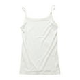 thumbnail image 1 of LYHaoo Toddler Girls Basic Camisole Cute Tank Tops Soft Cami Scoop Neck Sleeveless Undershirts Basic T Shirt Sizes 4-5 Years White, 1 of 4