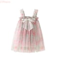 thumbnail image 1 of LYHaoo Toddler Girls Sleeveless Holiday Party Festival Dress Dance Party Dresses Clothes，Girls Lace Dresses Sizes 3-4 Years Pink, 1 of 5