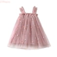 thumbnail image 1 of LYHaoo Toddler Girls Sleeveless Holiday Party Festival Floral Dress Dance Party Dresses Clothes，Toddler Dresses Sizes 18-24 Months Pink, 1 of 5