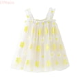 thumbnail image 1 of LYHaoo Toddler Girls Sleeveless Holiday Party Festival Floral Dress Dance Party Dresses Clothes，Vintage Girls Dress Sizes 3-4 Years Yellow, 1 of 5