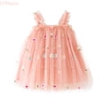 thumbnail image 1 of LYHaoo Toddler Girls Sleeveless Holiday Party Festival Floral Dress Dance Party Dresses Clothes，Vintage Girls Dress Sizes 4-5 Years Pink, 1 of 5