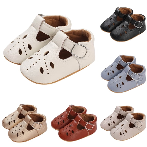 LYHaoo Toddler Girls Summer Wide Toe Sneakers Lightweight Hollow Out Breathable -On Shoes School Outdoor,Black,Sizes 5(4.72") Toddler