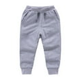 thumbnail image 1 of LYHaoo Toddler Kids Baby Boys Girls Winter Warm Bow Loose Solid Pants Trousers Comfy Lounge Pants Sizes 3-4 Years Gray, 1 of 3