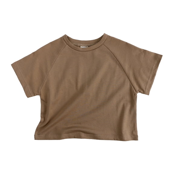 LYHaoo Toddler Kids Baby Girls Boys Short Sleeve Classic Loose Soft Basic T Shirt Tee Tops Clothes Stretch Casual Sizes 3-4 Years Yellow
