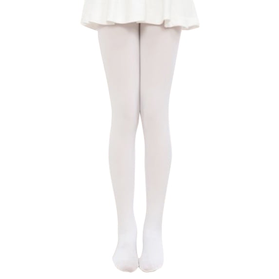 LYHaoo Toddler Kids Baby Girls Cotton Leggings Pantihose Stretchy Basic Full Length Ballet Dance Pants Pantyhose For Spring Summer Stocking Cute Long Pants Sizes 4-6 Years White