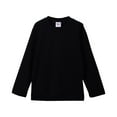 thumbnail image 1 of LYHaoo Toddler Kids Boys Girls Long Sleeve Basic Inside T Shirt Casual Tees Shirt Tops Solid Cloths Soft Basic Sizes 18-24 Months Black, 1 of 3