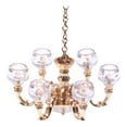 thumbnail image 1 of LYINGF 1/12 Miniature Dollhouse Chandelier Lighting - Hanging Ceiling Decor for Model House DIY Crafts, Detailed Victorian-Style Mini Chandeliers with Crystal Bead Decor, 1 of 7
