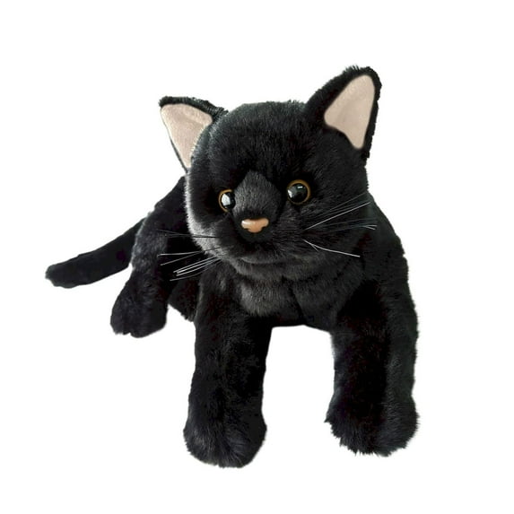 LYINGF 12 Inch Black Cat Stuffed Animal Plush, Realistic Cute Black Cat Toy Soft Plush Pillow, Cute Plush Toy Gifts for Kids, Birthday Christmas Decoration Supplies