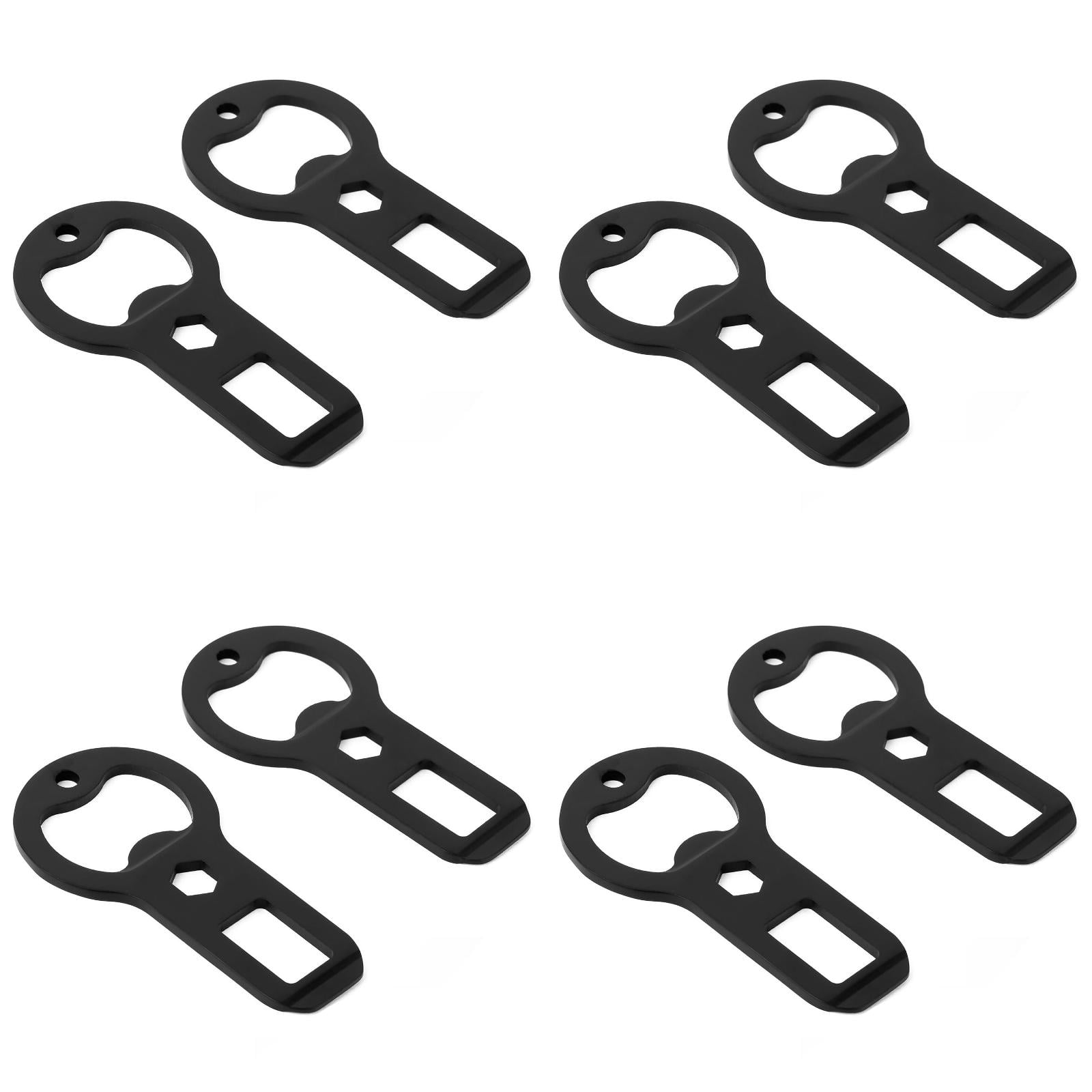 LYINGF 2 Pcs Multi-Functional Bottle Opener Keychain, Portable Seat Belt Cutter, Stainless Steel Beer Cap Opener Key Chain for Bartender, Bar, Kitchen, Outdoor Camping, Restaurant, Gift