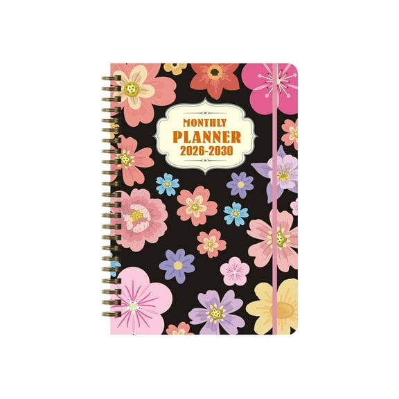 ​​LYINGF​​ 2026-2030 5-Year Monthly Planner (English Edition) - Bound Organizer with Elastic Closure, Long-Term Schedule Planner for Enhanced Productivity and Life Organization