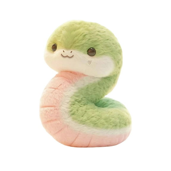 ​​LYINGF 25cm Zodiac-Themed Snake Plush Toy - Soft Cuddly Stuffed Animal for Adult Collectors Featuring Embroidered Details for Decorative Keepsake Displays​​