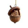 thumbnail image 1 of LYINGF 2D Animal Nut Pendant Christmas Decor - Cute Acrylic Animal-Shaped Hanging Ornaments, Festive Tree Decoration for Animal Lovers, Unique Christmas Tree Pendants, 1 of 8