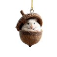 thumbnail image 1 of LYINGF 2D Animal Nut Pendant Christmas Decor - Cute Acrylic Animal-Shaped Hanging Ornaments, Festive Tree Decoration for Animal Lovers, Unique Christmas Tree Pendants, 1 of 8