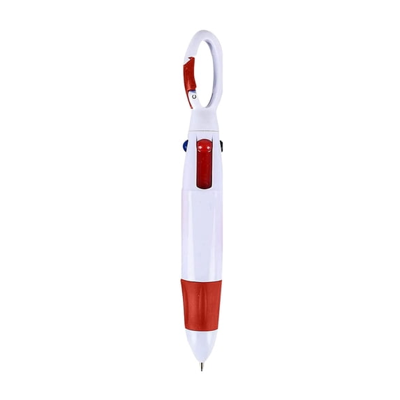 LYINGF 4-in-1 Retractable Shuttle Pens Mini Keychain Ballpoint Pens | Multi-Colored Ink Pens with Carabiner Clips for Adults, Nurses, Office, Stocking Stuffers & Party Favors 