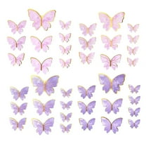 LYINGF 40-Piece Butterfly Cake Toppers Set, Edible Decorations for Cupcakes and Cakes, Ideal for Birthday and Wedding Celebrations, Assorted Designs for Festive Desserts