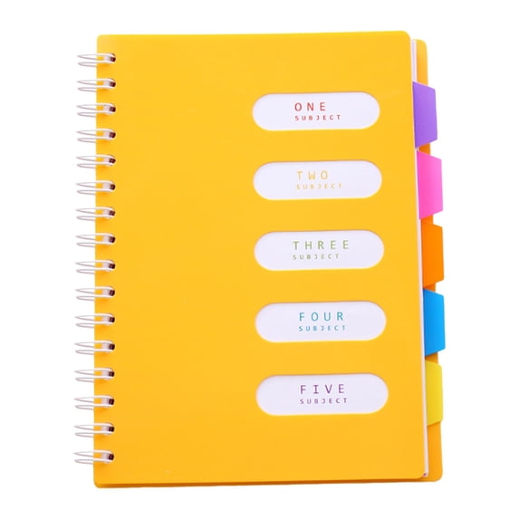 LYINGF 5-Subject Notebook with Dividers,Large Notebook with 5 Tabs Organizer,Movable Pocket Dividers,Note Taking for Work,Notebook,Organizer Notebook,Multi Subject Notebook
