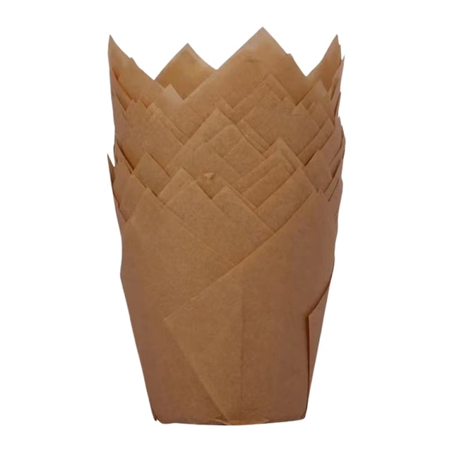 LYINGF 50-Pack Standard Size Paper Cup Liners, Heat and Oil Resistant Baking Cups for Muffins and Cupcakes, Ideal for Birthday and Christmas Parties, Disposable Greaseproof Packaging