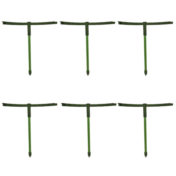 LYINGF 6 PCS Garden Plant Support Stake Round Garden High Interlock Half Round Garden Plant Support Ring Border Support Plant Support Ring Cage for Rose Flowers Vine Tomato