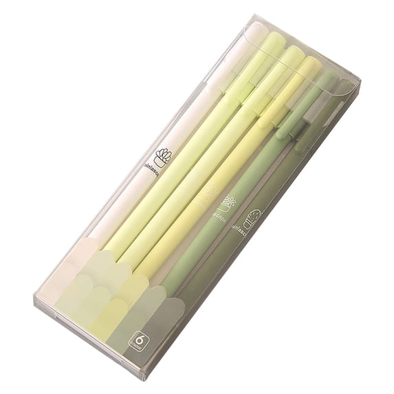 LYINGF 6Pcs Gradient Solid Candy Pastel Colors Rollerball Pens,Black Gel Ink Pens,Cute Supplies for Writing,Journaling,Taking Notes,Office,Home,Planning, and as a Gift,Smooth Writing Pens