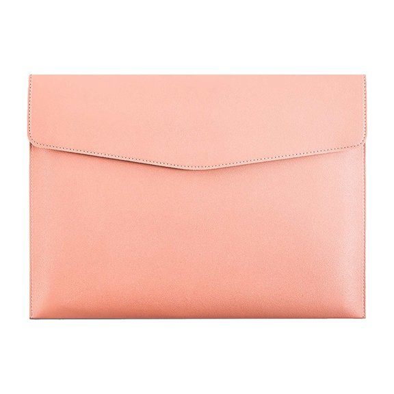 LYINGF A4 Leather Document Folder, Simple Business Button, Thickened Storage Bag, Document Holder, File Envelope, Waterproof Portfolio, Filing File Organizer, for Letter Size, Leather File Wallet 