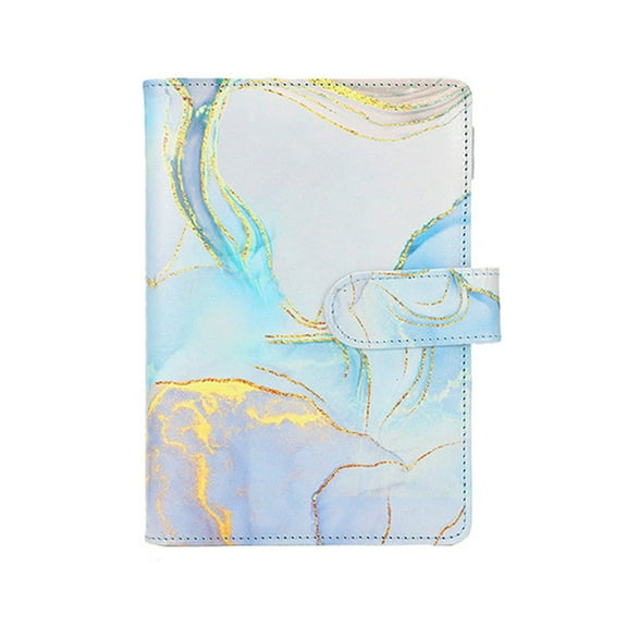 LYINGF A6 Refillable Notebook, PU Leather 6 Ring Binder Organizer, Compatible with A6 Filler Paper and Loose Leaf Inserts, Personal Planner Cover for Budget Planning and Note-Taking
