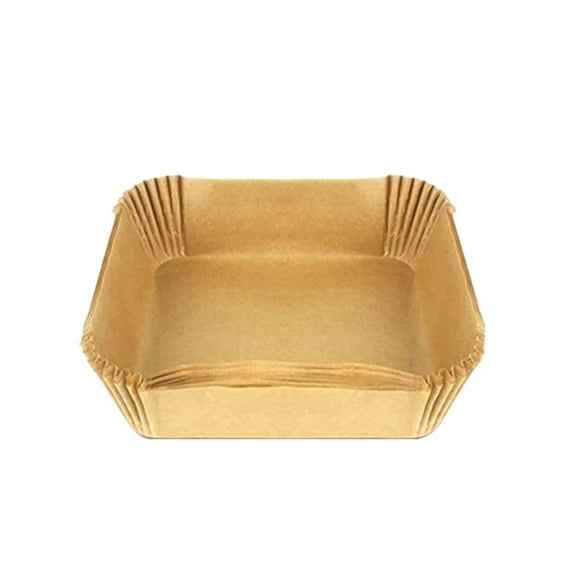 LYINGF Air Fryer Disposable Paper Liner, 25 PCS Square Air Fryer Liners, Non-Stick Food Grade Parchment Paper for Frying, Cooking, Roasting, and Microwave, for Easy Clean Up