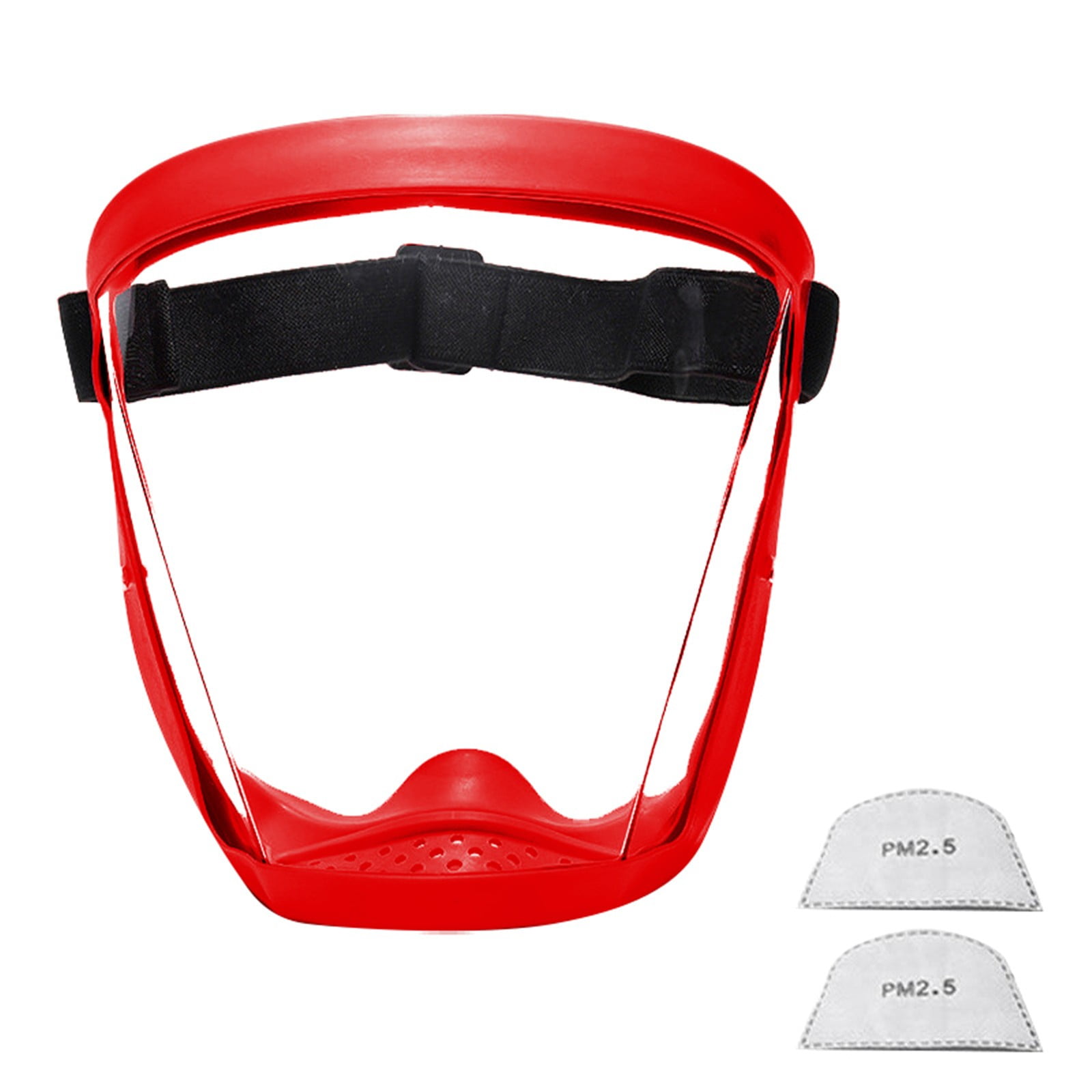 LYINGF Anti Fog Mask,Adult Clear Face Shield,Plastic Face Mask ,Full Face Shield for Yard Work & Woodworking,Wide View Clear Visor with Anti-Fog Coating,Breathable Bottom Design,Adjustable Headband