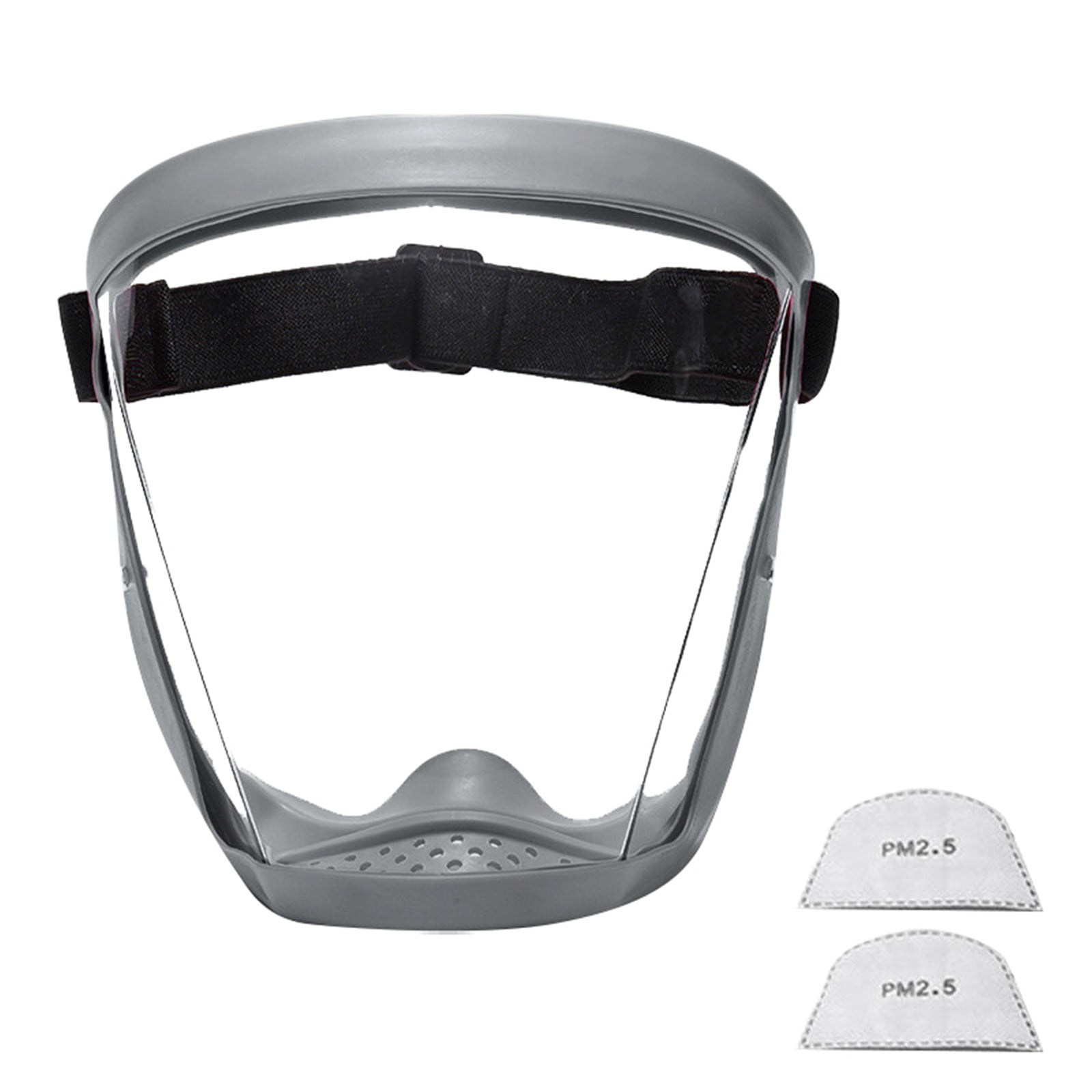 LYINGF Anti Fog Mask,Adult Clear Face Shield,Plastic Face Mask ,Full Face Shield for Yard Work & Woodworking,Wide View Clear Visor with Anti-Fog Coating,Breathable Bottom Design,Adjustable Headband
