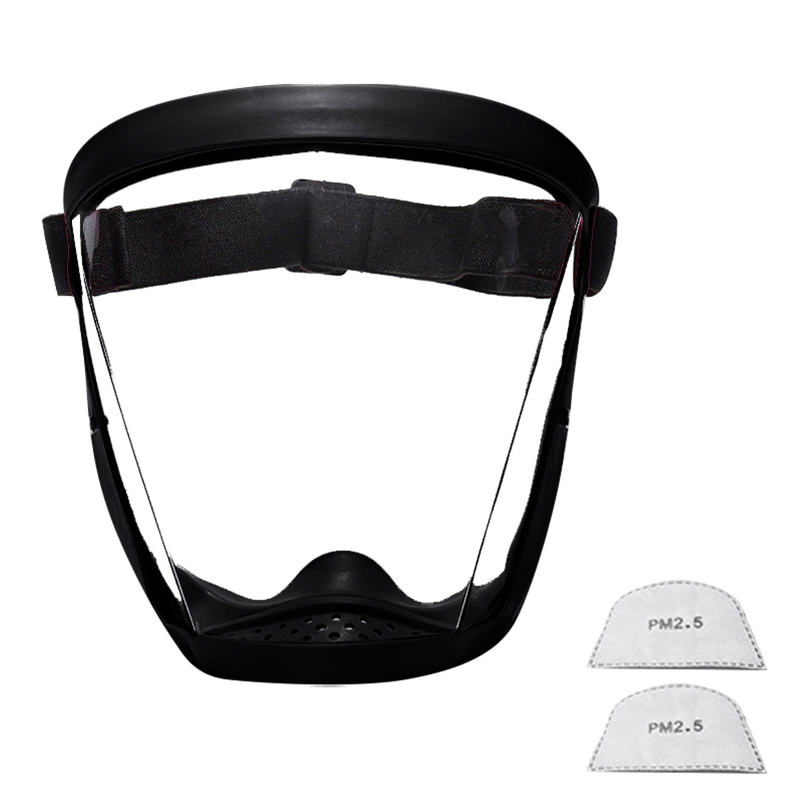 LYINGF Anti Fog Mask,Adult Clear Face Shield,Plastic Face Mask ,Full Face Shield for Yard Work & Woodworking,Wide View Clear Visor with Anti-Fog Coating,Breathable Bottom Design,Adjustable Headband