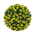 thumbnail image 1 of LYINGF Artificial Rose Flowers Boxwood Topiary Ball Trees, UV Resistant Fake Plants with Ground Spike for Indoor and Outdoor Use, Faux Bush for Front Door Porch Garden Home Decor, 1 of 9