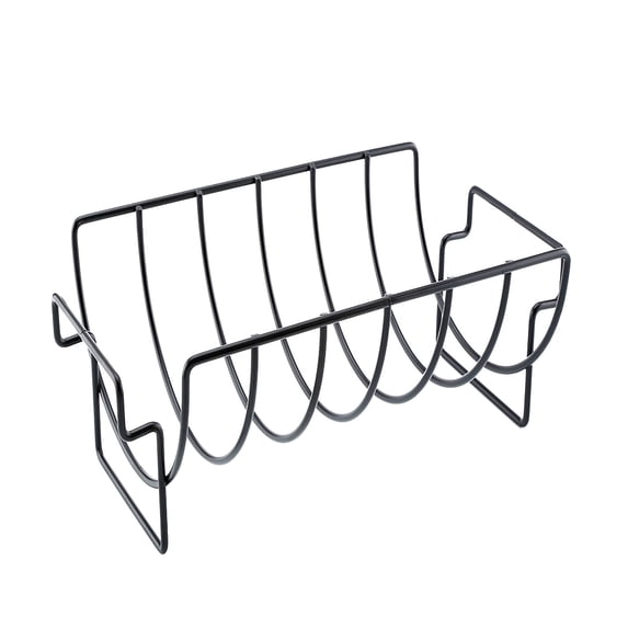 LYINGF BBQ Rib Racks for Smoking and Grilling, Sturdy and Non Stick Standing Rack for Gas Smoker or Charcoal Grill, Holds Up To 5 Small Ribs, Perfect for Grilling and Barbecue Gifts