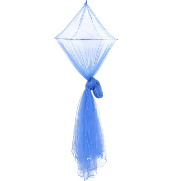 LYINGF Blue Round Fashion Bed Canopy Net Mixfeer,Mosquito Net Round Lace Curtain Dome Bed Canopy Netting for Single to King Size Beds,Camping for Outdoor Camping, Blue/Single Door