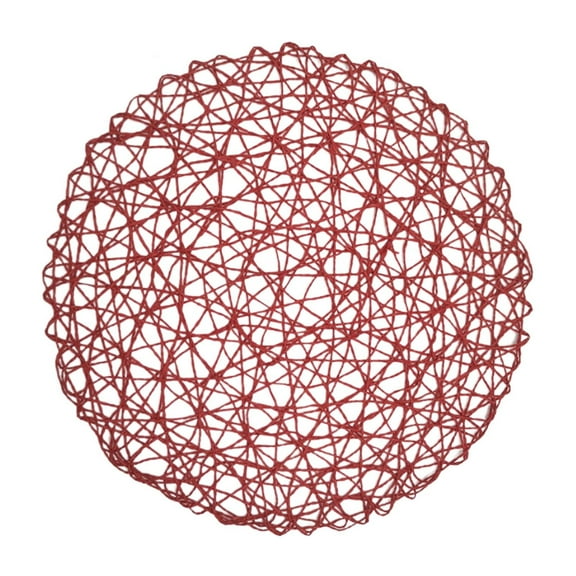 LYINGF Braided Round Placemats Set of 6 Natural Non-Slip Heat Resistant Table Mats for Dining Tables Woven Indoor & Outdoor Place Mats,DIY Props Background Plate Mat Round Table Place Mats Dining