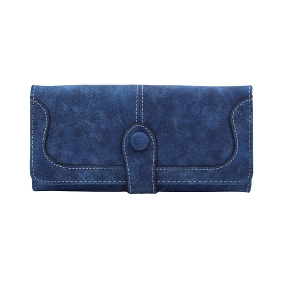 LYINGF Buckle PU Soft Leather Wallet, Long Big Bifold Purse with Card Coin Holder and Zipper Clutch, Medium Small Purses for Men and Women, Leaf Bifold Leather Wallet Design, Secure and Stylish