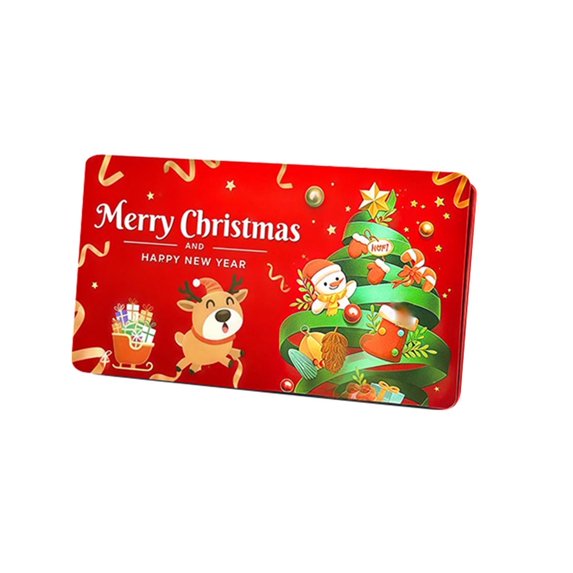 LYINGF Christmas Card Holder with 8 Slots - Tabletop Display Organizer for Xmas Greeting Cards and Envelopes, Festive Holiday Decor for Home and Office Tabletop Arrangements