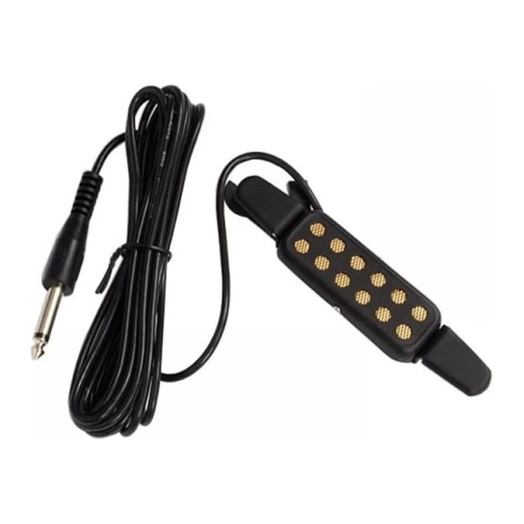 LYINGF Classic Acoustic Guitar Pickup, Soundhole Mounted Transducer and Magnetic Preamplifier with Tone and Volume Control, for Amplifying Acoustic Guitars, Includes Cable