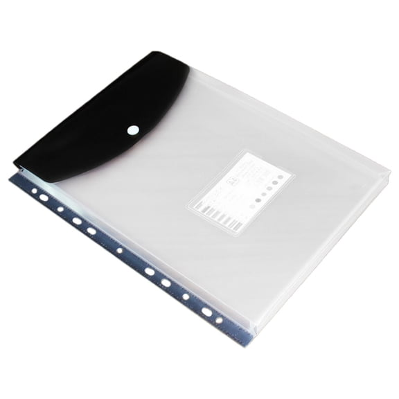 LYINGF Clear 3-Ring Binder Pockets, Letter-Size Transparent Data Bags with Zipper, PVC Loose Leaf Document Folders for Organizing Papers, Business, Travel, Home Office Supplies, Sheet Protectors