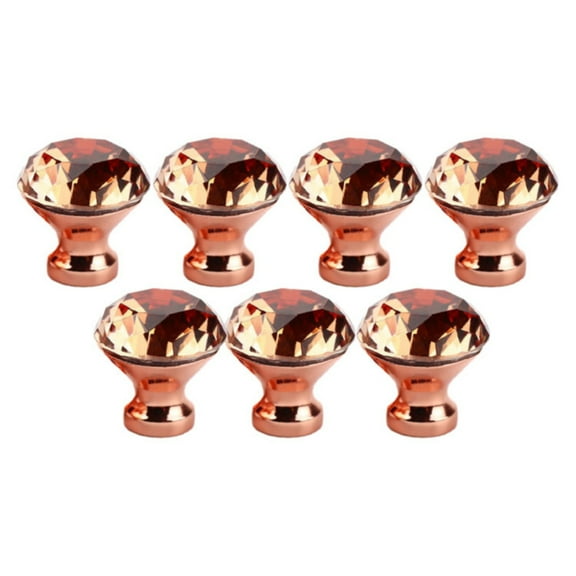 LYINGF Clear Crystal Glass Door Knobs, Round Diamond Wardrobe Doorknob, Ball-Shape Drawer Pull Knob,Diamond Shaped Handles for Cupboard,Cabinet,Dresser,Bathroom,Kitchen,Office,Glass Door Knobs