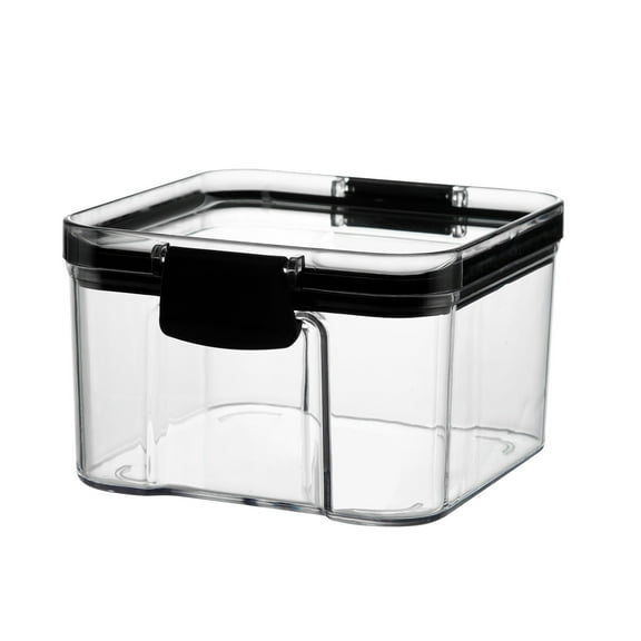LYINGF Clear Kitchen Storage Box, Sealed Food Preservation Plastic Container with Airtight Lid for Grains, Dry Food, Pantry Organization and Kitchen Storage