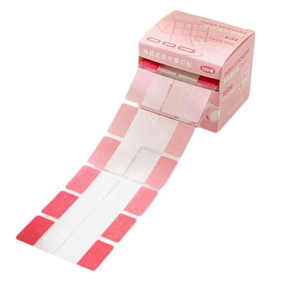 LYINGF Colored Sticky Tabs,Pull Out Glitter Index Tabs,Gradient Sticky Tabs,Adhesive Page Markers,Transparent Highlight Tabs for Books,Notebooks,Planners,Study,Reading,Divider Tab