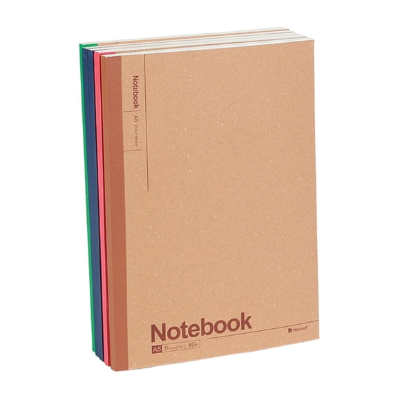 LYINGF Composition Notebook Journals Cover with Rainbow Spines College Ruled Lined Paper A5/B5 Size,Ruled Lined Paper for Home, Office Supplies,Kraft Cover Lined Blank Notebooks