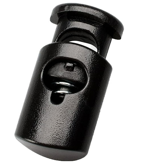 LYINGF Cord Locks Plastic Spring Cord Locks Single Hole Toggle,Rope Cord Locks 50pcs Clip End Round Ball Shape Luggage Lanyard Stopper Sliding Fastener Buttons for Drawstrings Lanyard Paracord