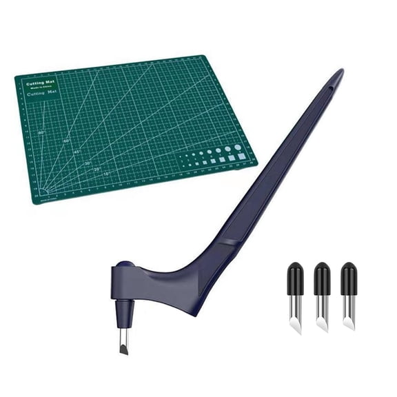 LYINGF Craft Cutting Tools Pen,Stainless Steel Handheld Paper Cutter,3 Cutter Heads for Stencils Scrapbooks DIY Crafts,Art Project Tool,Precision Rotary Craft Knife Pen,Swivel Blades Craft Cutter