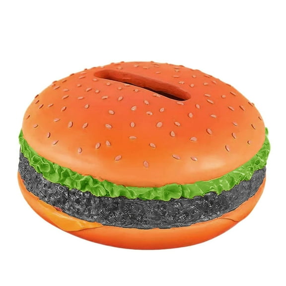 LYINGF Creative Burger Tissue Box, Retro Living Room Desktop Tissue Cylinder Holder, Fun Home Decor for Dresser, Bathroom, Novelty Desktop Accessory