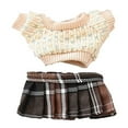 thumbnail image 1 of ​​LYINGF​​ Crocheted Sweater and Pleated Skirt Set for Dolls - Handmade Style Doll Clothes Compatible with 15cm & 17cm Dolls, Premium Clothing Set for Fashion Display, 1 of 9