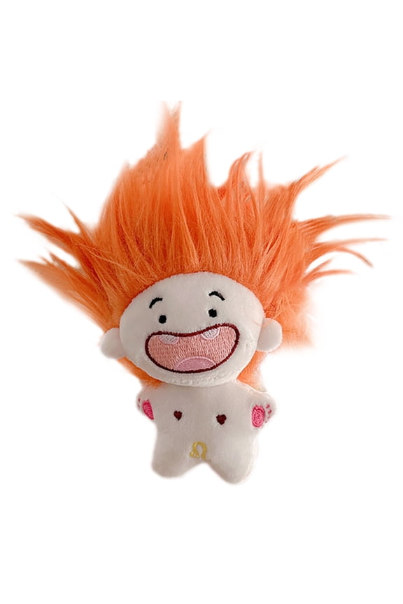 ​​LYINGF Cute Stuffed Plush Toy Keychain, Twelve Zodiac Keychain - Hilarious Hairstyle Design with Cute Appearance, Collectible Character Keychain with Personalization Features​​